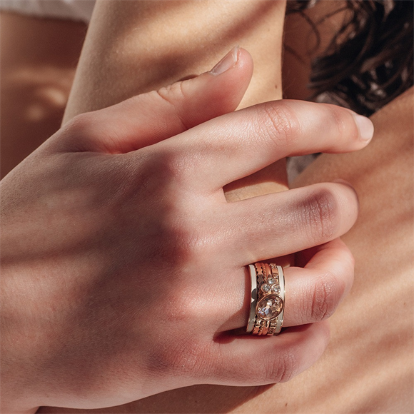 iXXXi Jewelry Base ring Warm Grey 10mm