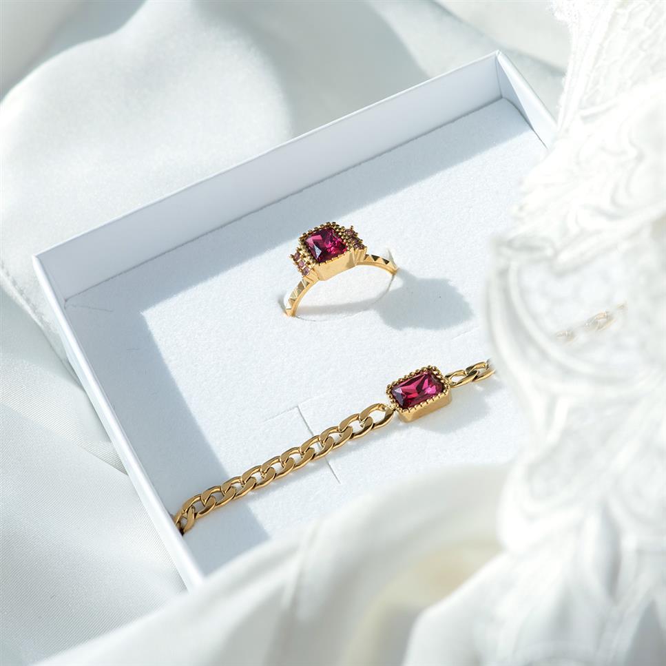 Fame Classic Miracle Ringset Gold/Rosa