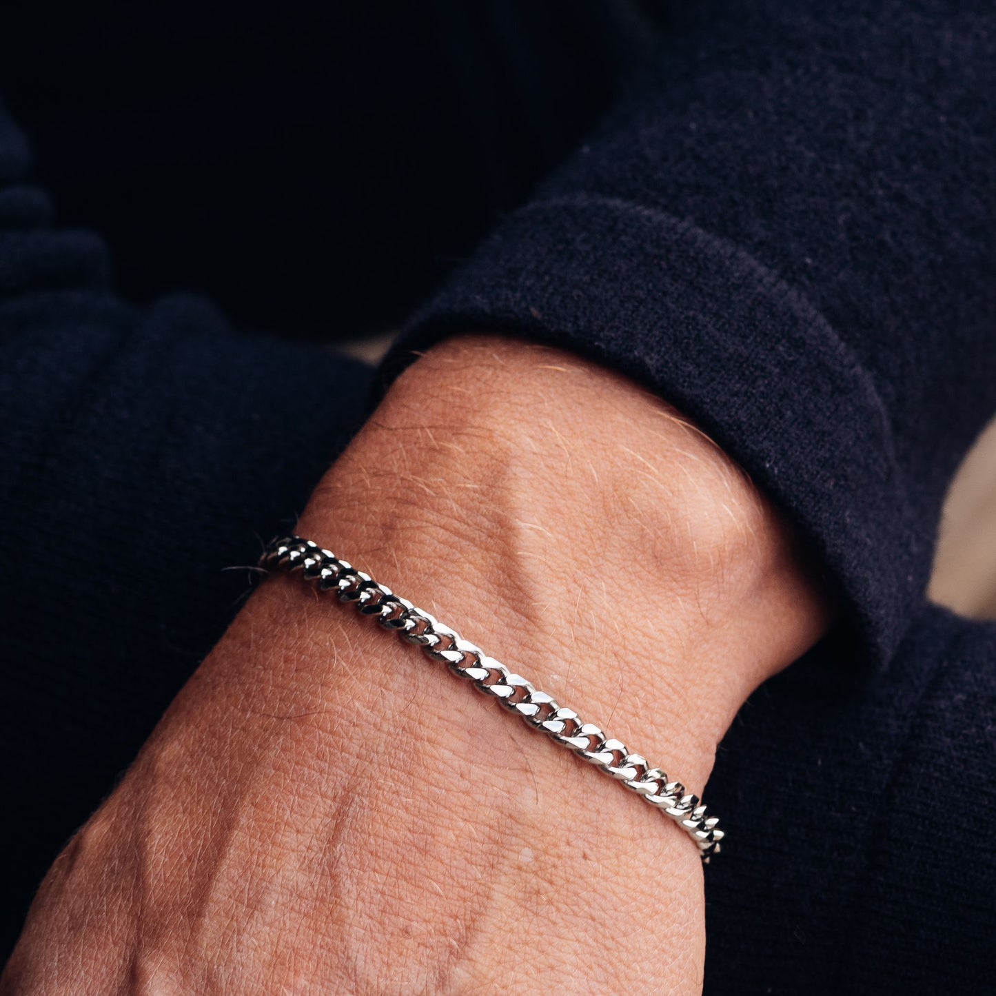 iXXXi Herren-Armband mit flacher Kette