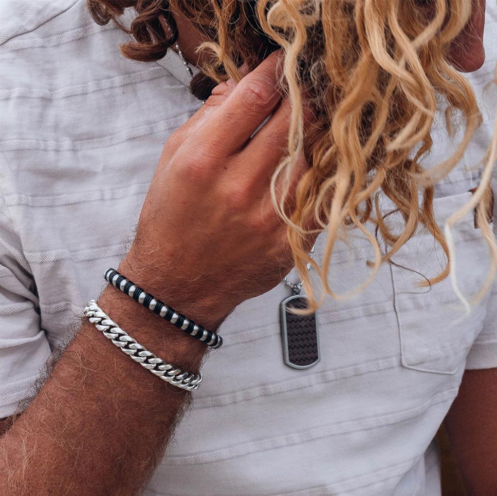 iXXXi Herrenarmband Leder Logan Schwarz