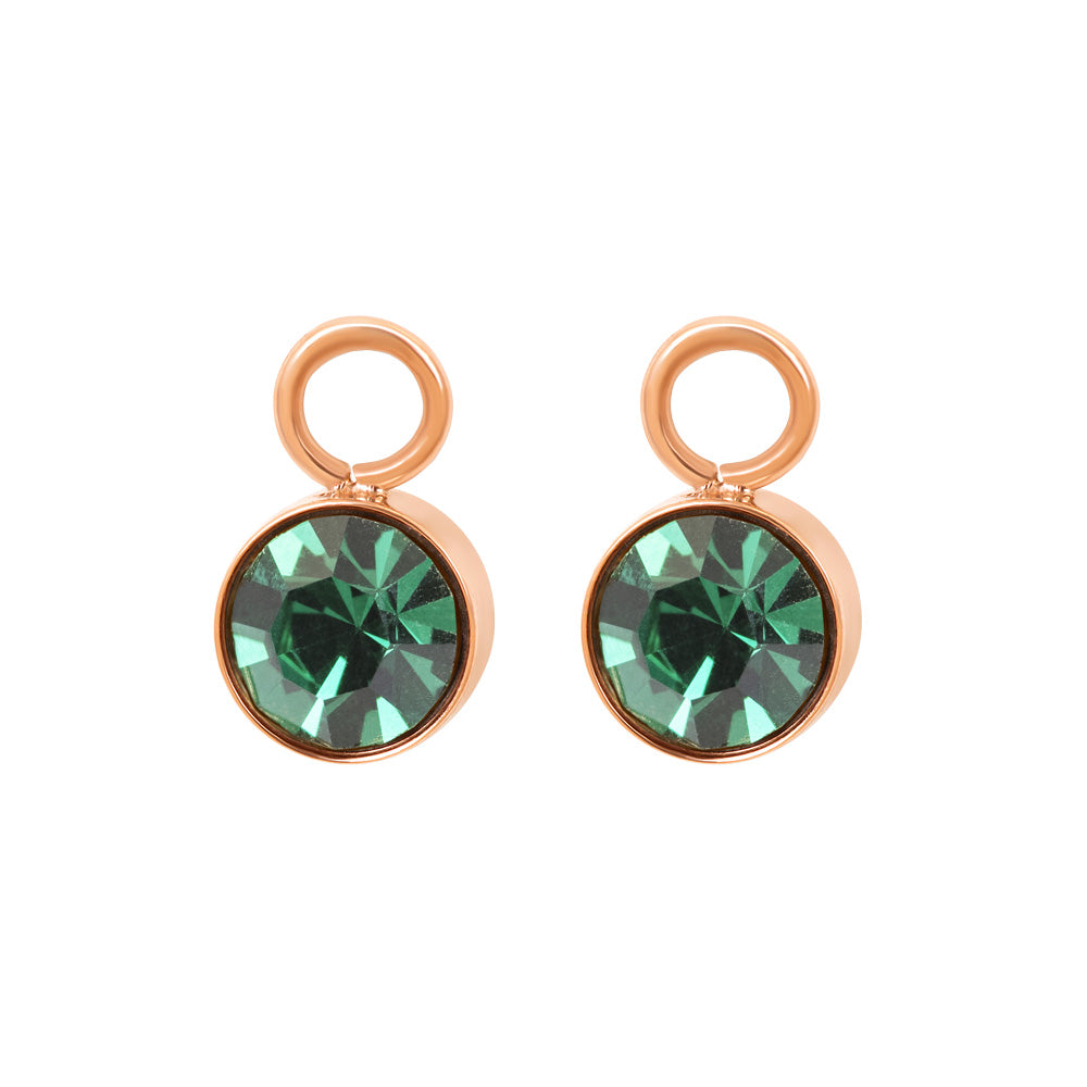 iXXXi Jewelry Hoop Charms Stone Emerald