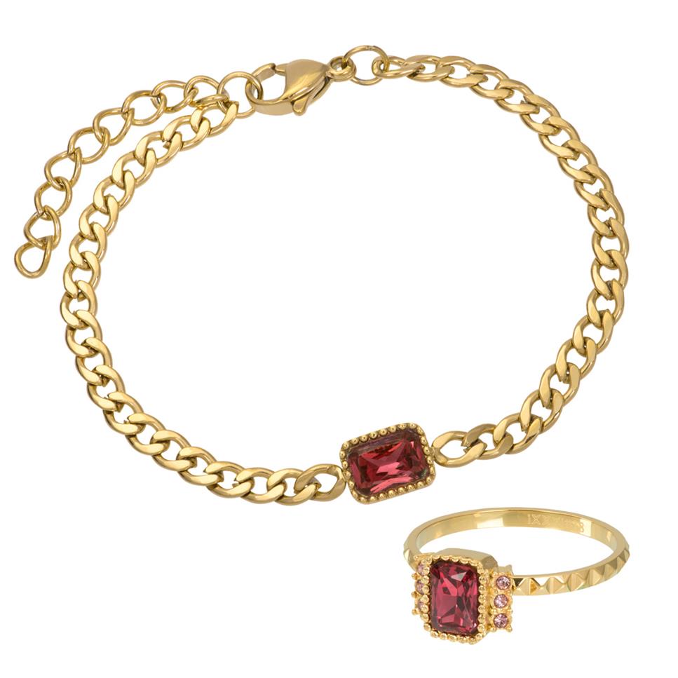 Fame Classic Miracle Ringset Gold/Rosa