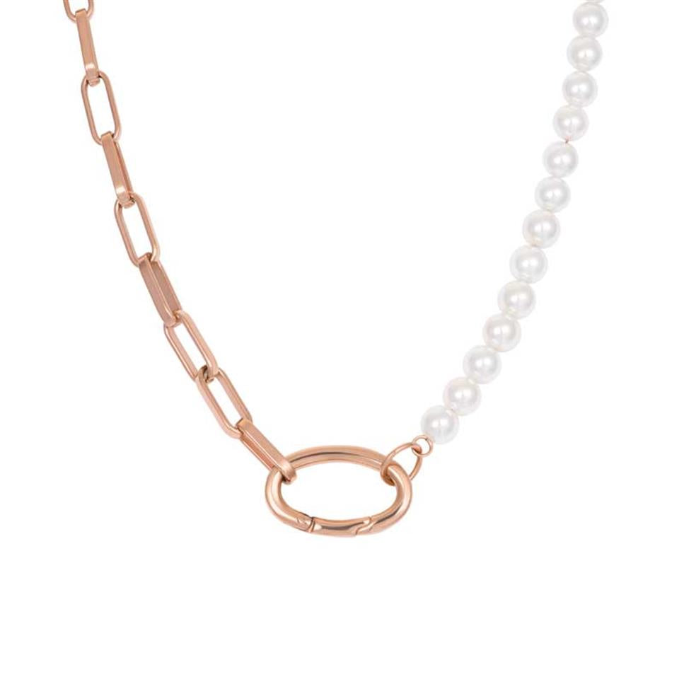 iXXXi Schmuck – Halskette mit quadratischer Kette und Perle