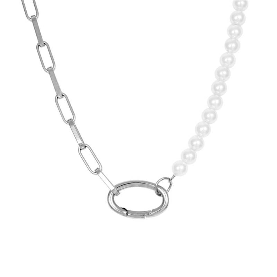 iXXXi Schmuck – Halskette mit quadratischer Kette und Perle